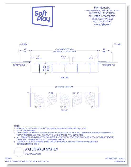 Water Walk System: 5 Floatable Layout 