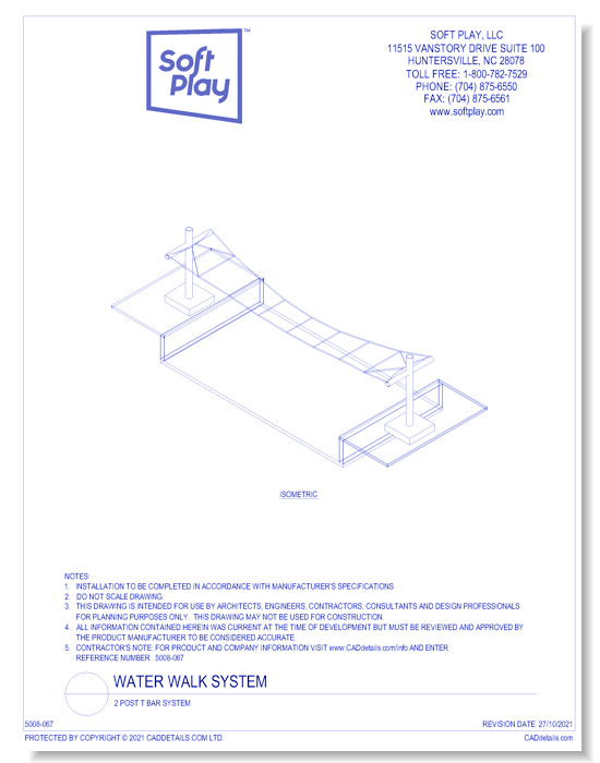 Water Walk System: 2 Post T Bar System