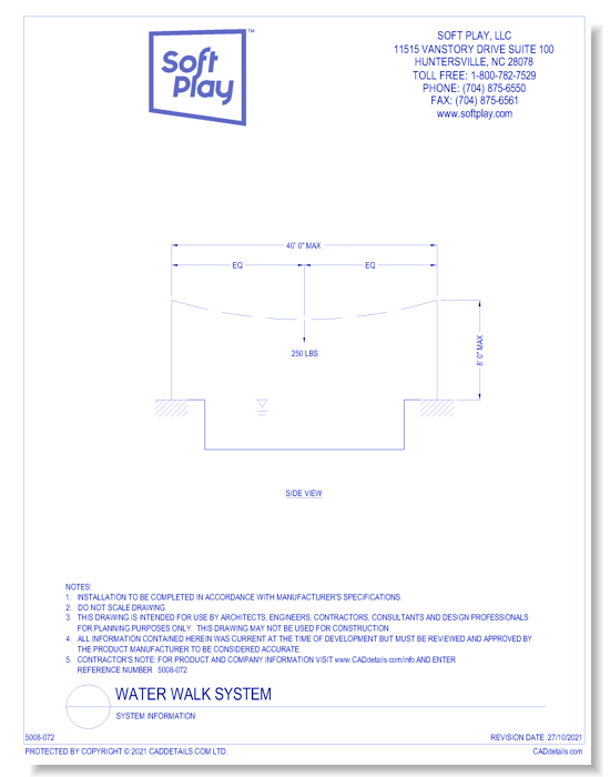 Water Walk System: System Information