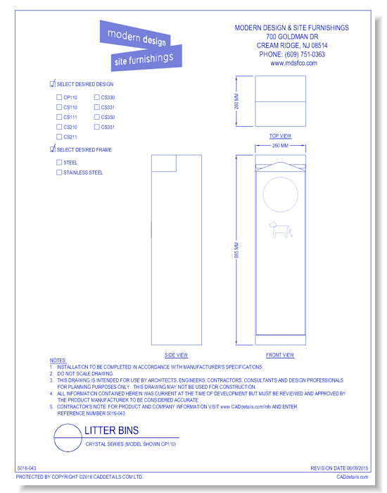 Crystal Series ( Model Shown CP110 )