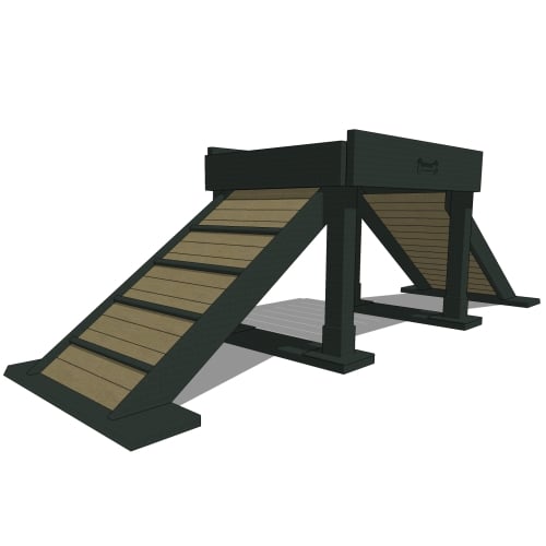 Gyms For Dogs Residential Play Only - DL-BC2-RPW-10020HR: Home Run Bridge Climb Easy Incline, 24” H