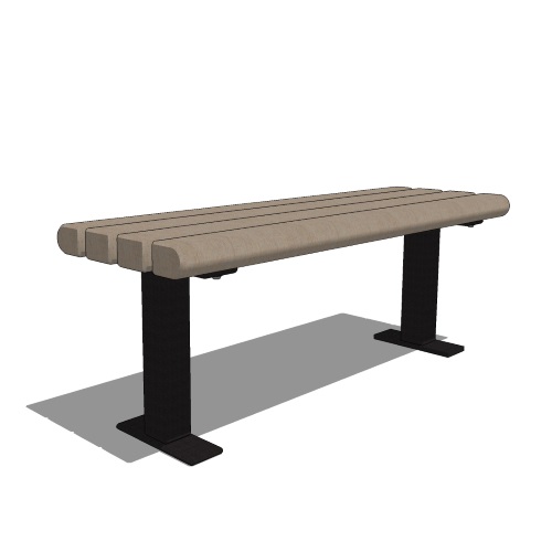 Gyms For Dogs® - DL-TBS-4-RPW: Trail Bench Seat, Recycled Poly Wood Grain - 4' Length