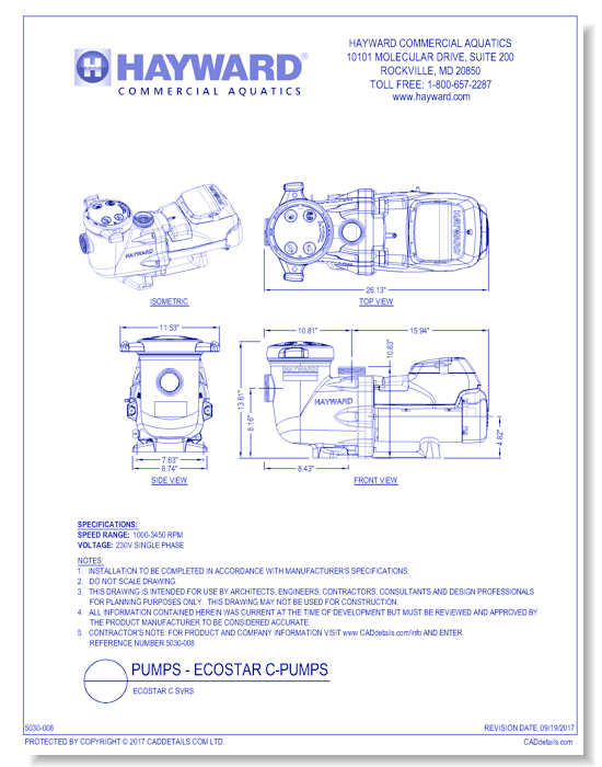 EcoStar C SVRS: HCP3400VSPVR