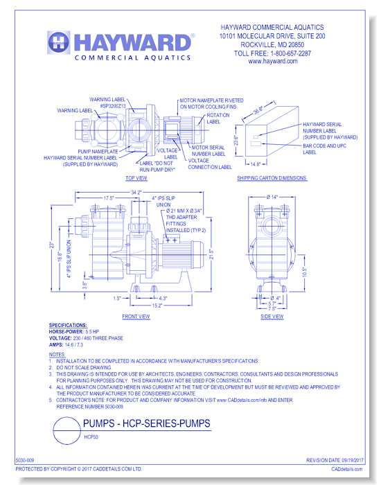 HCP 4000 Series Pumps: HCP40553