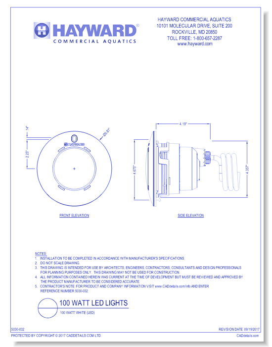 100 Watt LED Lights: 100 Watt White (LED)