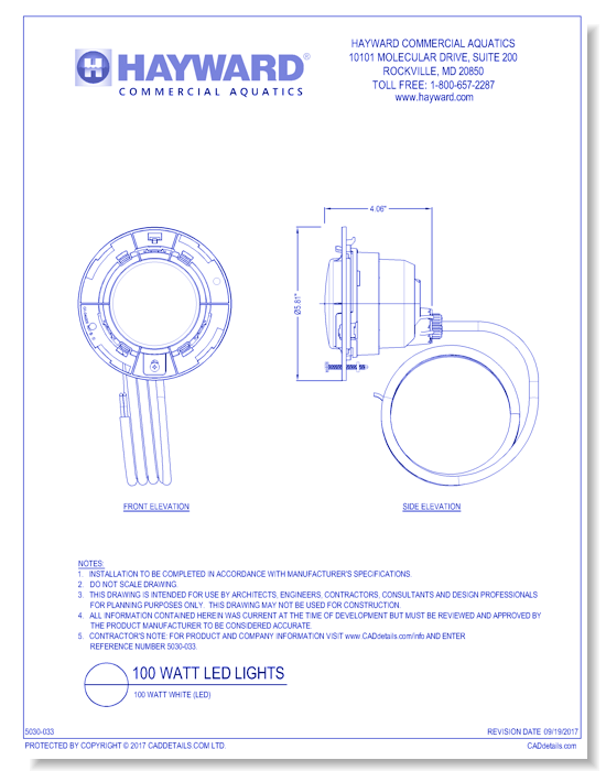 100 Watt LED Lights: 100 Watt White (LED)