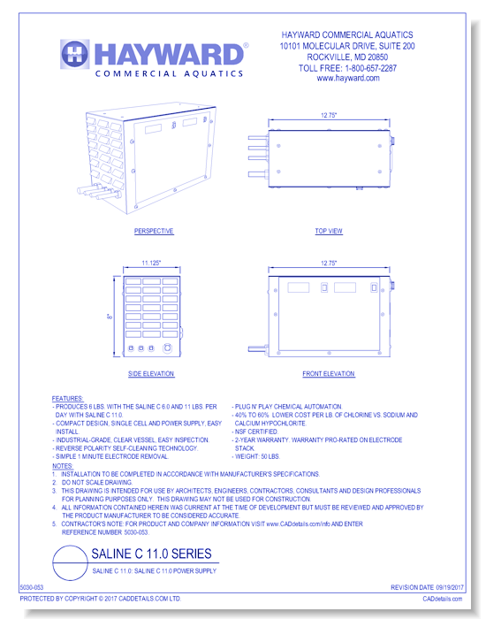 Saline C 11.0: Saline C 11.0 Power Supply