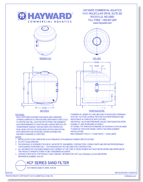 HCF Series Sand Filters: HCF234