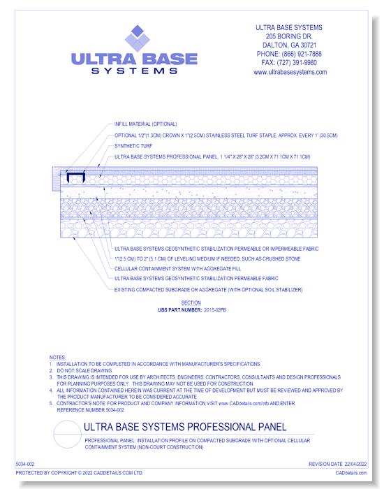 Professional Panel: Installation Profile on Compacted Subgrade with Optional Cellular Containment System (non-court construction) ( 2015-02PB )