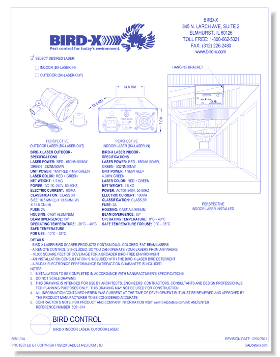 Bird-X Indoor/Outdoor Laser
