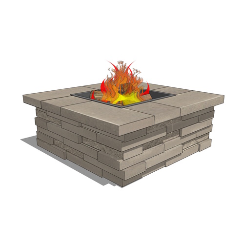 Firepits: Graphix, Square Fire-Pit