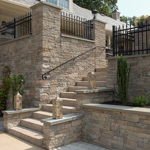 CAD Drawings Techo-Bloc Steps with Wall Units