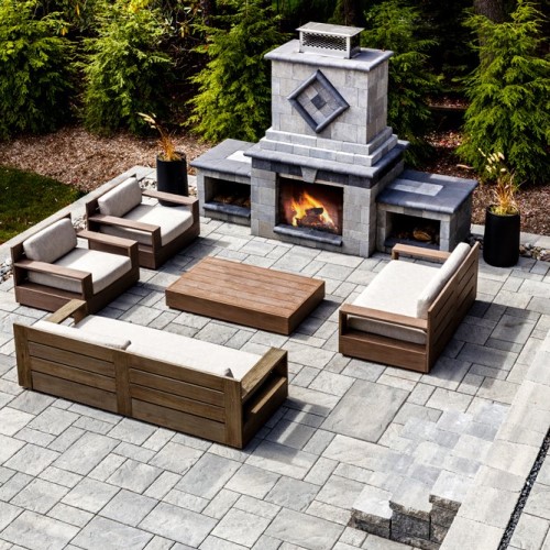 CAD Drawings Techo-Bloc Fireplaces: Manchester Shale Grey