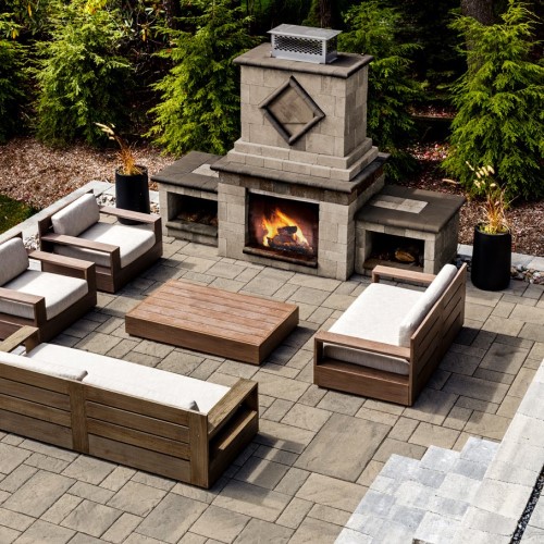 CAD Drawings Techo-Bloc Fireplaces: Manchester Chestnut Brown