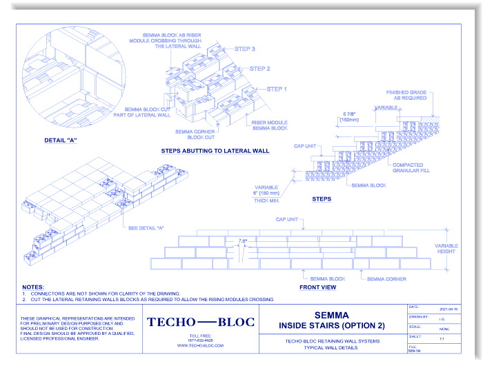 Semma Retaining Wall: Inside Stairs (Option 2)