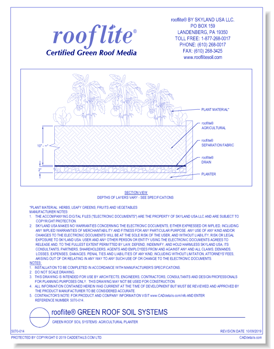 Green Roof Soil Systems: Agricultural Planter