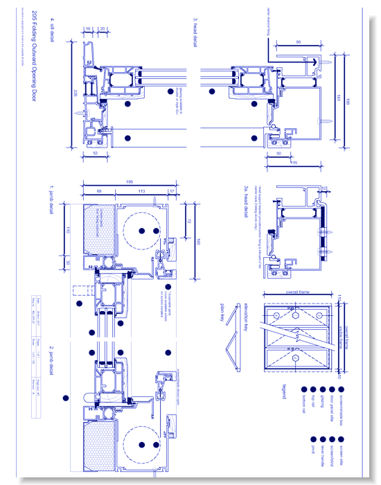 205 Series - Folding Sliding Door - Outward Opening with 230mm sill