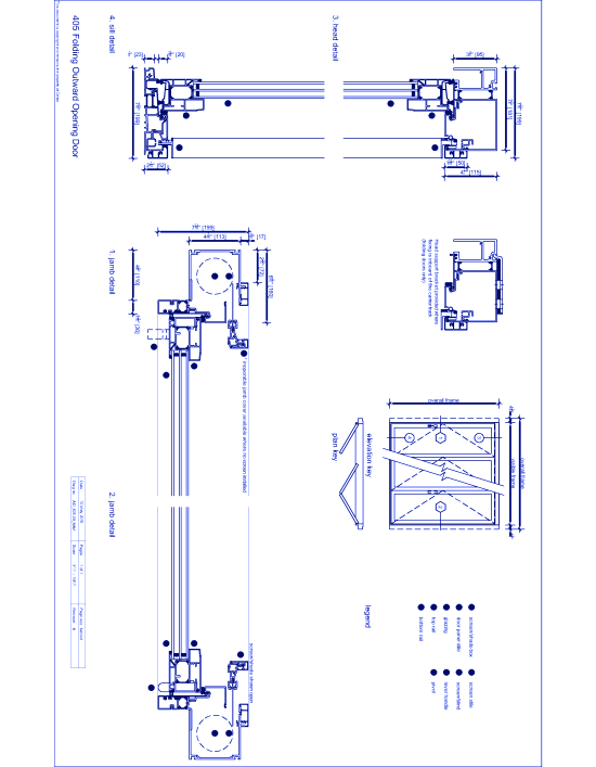 405 Series - Folding Sliding Door - Outward Opening with 200mm sill
