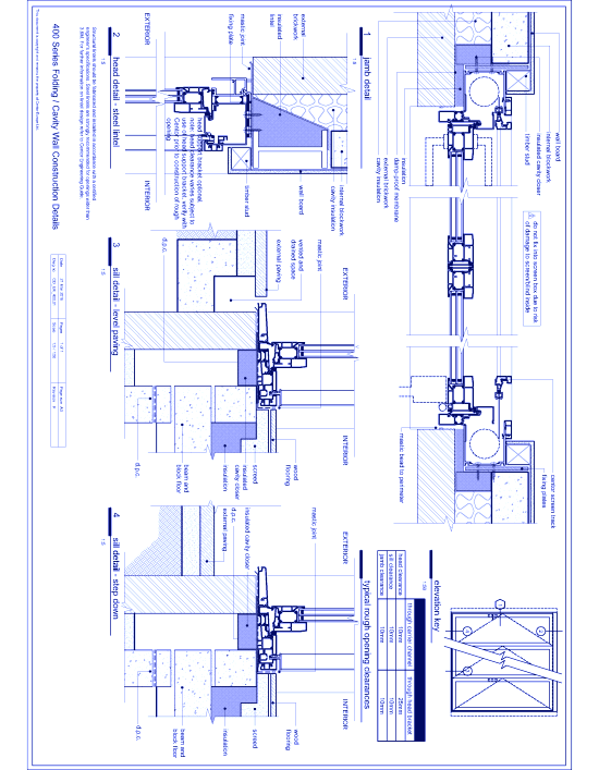 405 Series - Folding Sliding Door - Cavity Wall, 280mm Sill