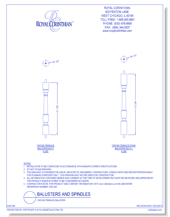 Crown Terrace Baluster