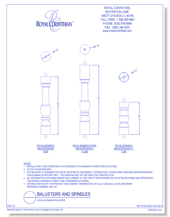 Royal Monarch Baluster