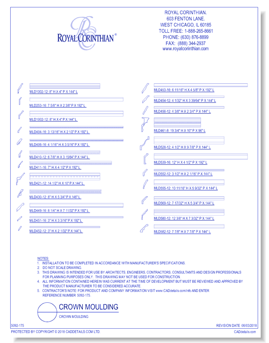 Polyurethane Crown Moulding