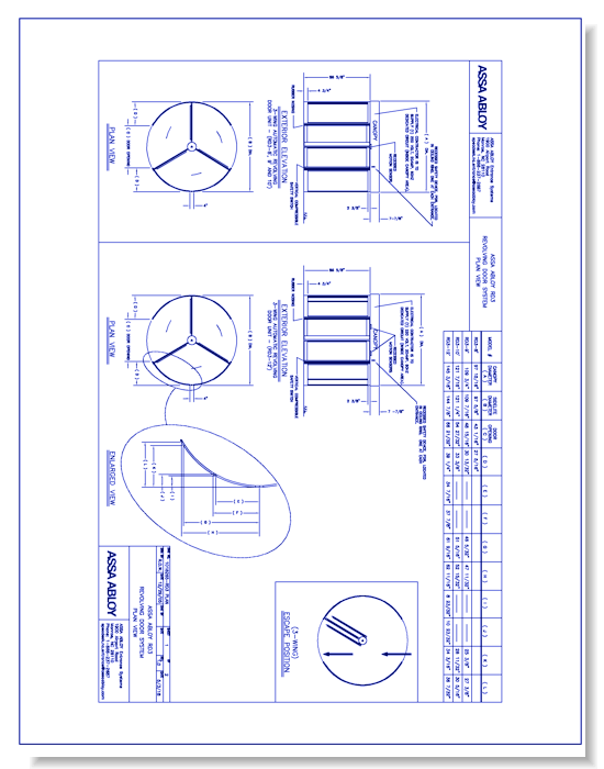 1018265 - RD3 Wing Revolving Door System Plan View Rev 1.0