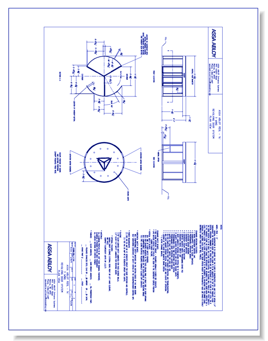 1018269 - RD3L-14- Wing Revolving Door Plan View Rev 1.0