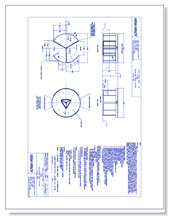 1018271 - RD3L-16- Wing Revolving Door Plan View Rev 1.0