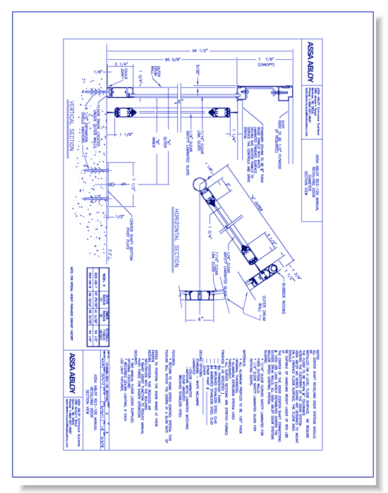 1018268 - RD3-100- Manual Revolving Door Section View Rev 1.0