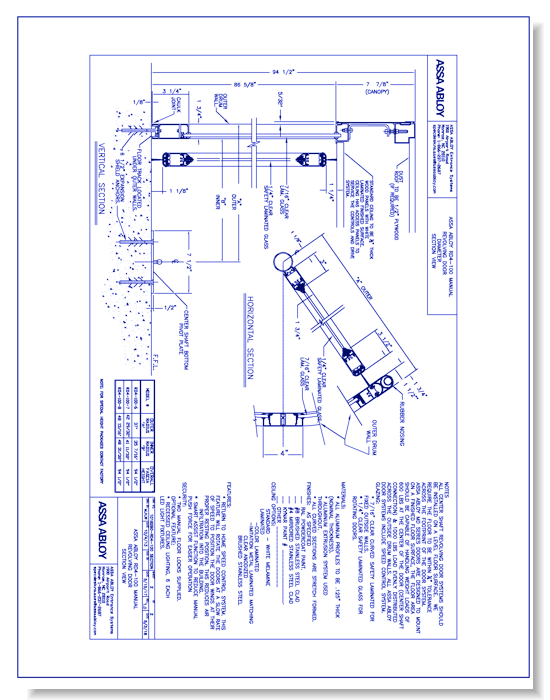 1018280 - RD4-100- Manual Revolving Door Section View Rev 1.0