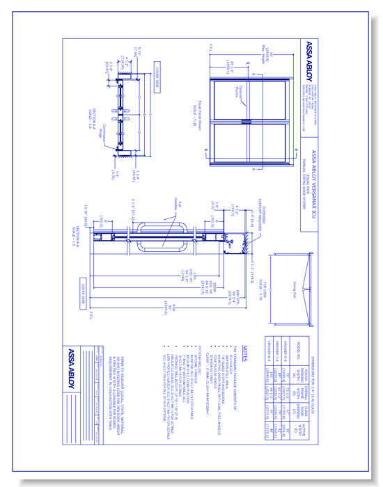 1016233 VersaMax Swing Equal Pairs Doors Narrow