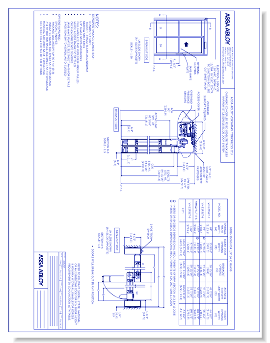 VersaMax Touchless OHC FSL Single Slide Narrow