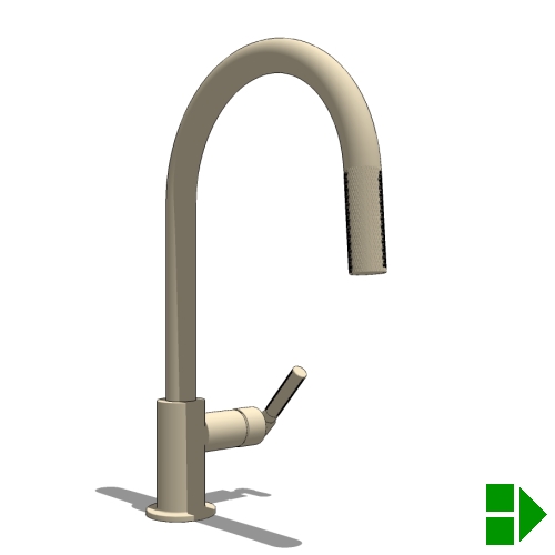 Kitchen Faucets: Arc Spout Pull Down ( 63044LF, 63043LF ) - CADdetails