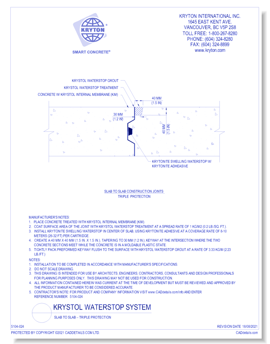 Slab to Slab – Triple Protection