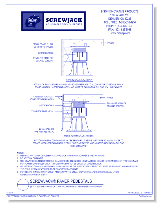 (B-071) EdgeRestraint Options: Wood or Metal Perimeter Containment