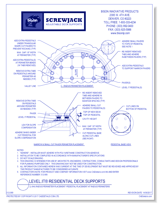 (L-044) Radius Perimeter Placement: Pedestal Placement at Radius Perimeters