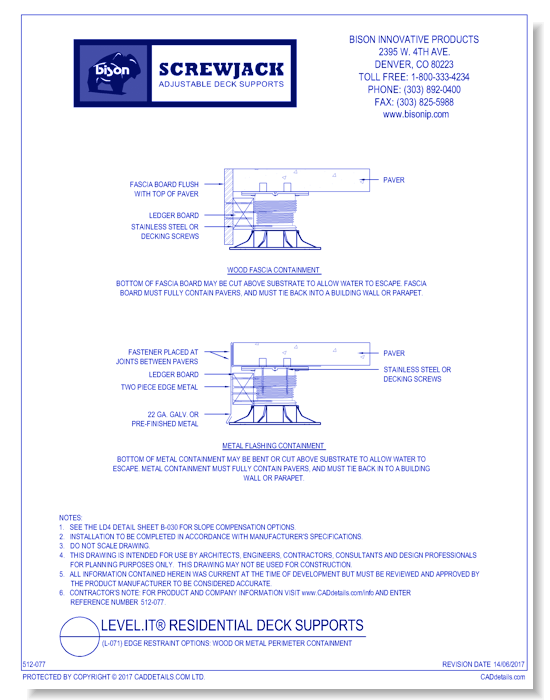 (L-071) Edge Restraint Options: Wood or Metal Perimeter Containment