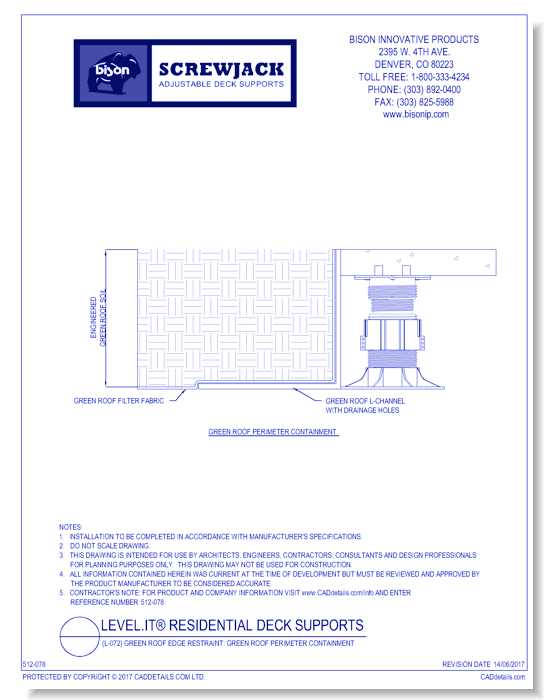 (L-072) Green Roof Edge Restraint: Green Roof Perimeter Containment