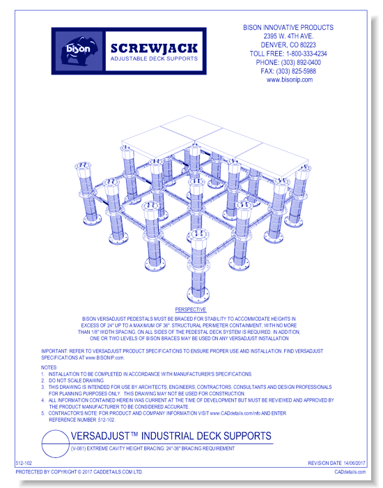 (V-081) Extreme Cavity Height Bracing: 24"-36" Bracing Requirement
