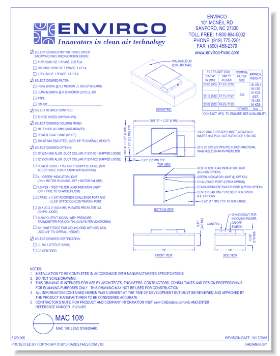 MAC 10® LEAC Standard