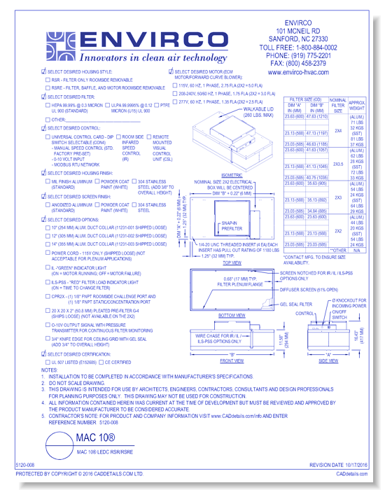 MAC 10® LEDC RSR/RSRE