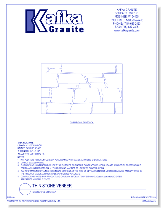 Thin Stone Veneer: Dimensional Drystack