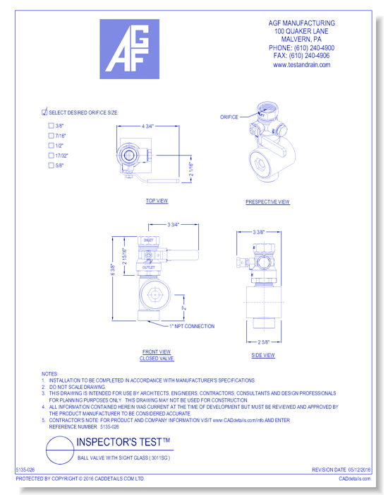 Ball Valve with Sight Glass ( 3011SG )