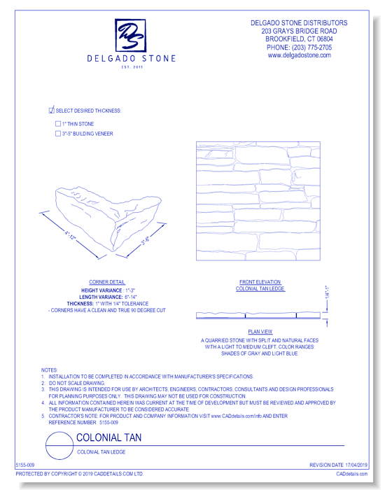 Colonial Tan Ledgestone