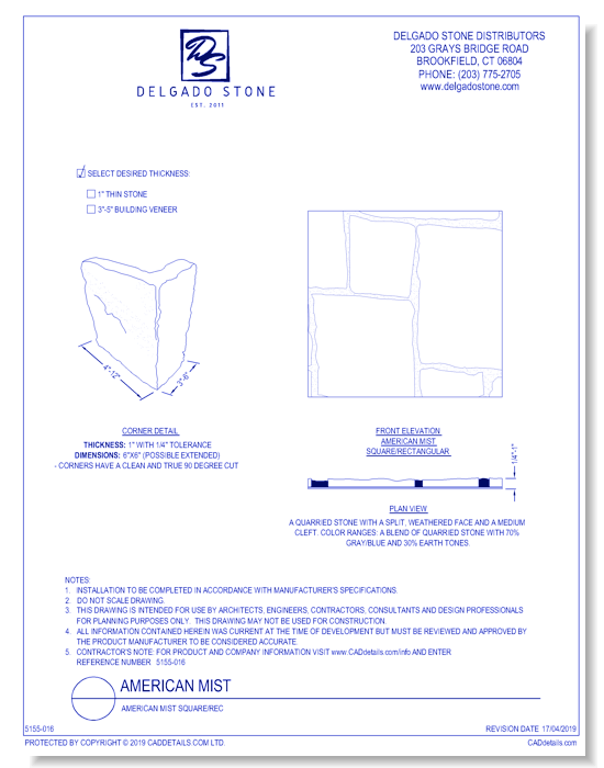 American Mist Square/Rec