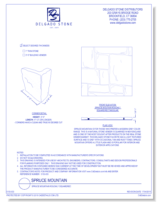 Spruce Mountain Roughly Square/Rec