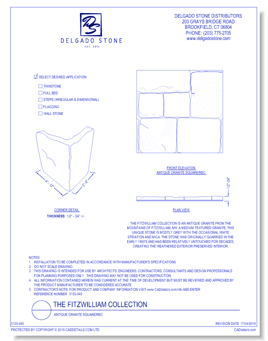 Antique Granite Square/Rec