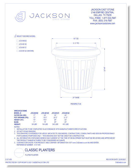 Fluted Planter