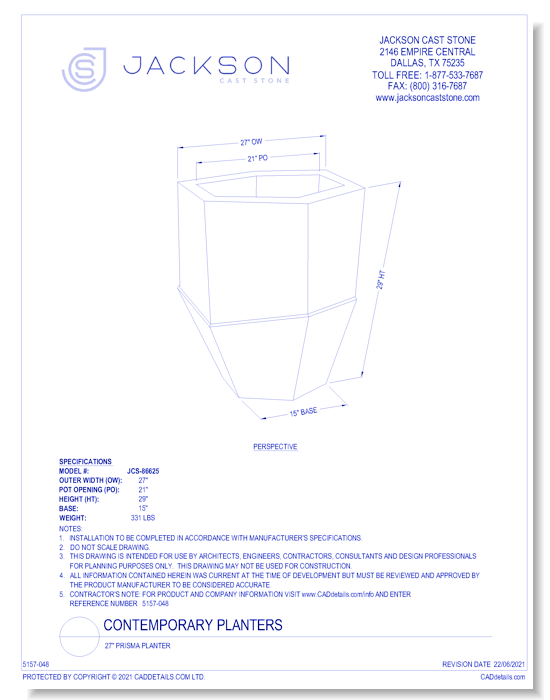 27" Prisma Planter